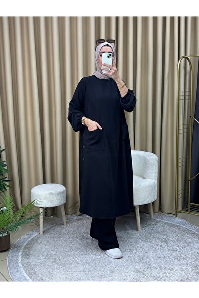 LY LEYO TEKSTİL Tunic Pants Set with Buttons