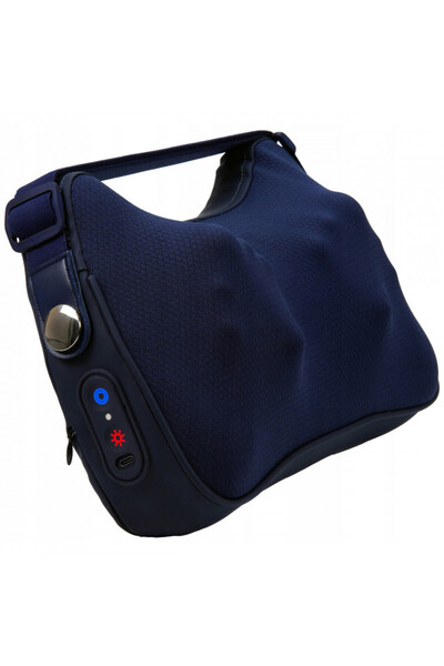 Medivon Pernă de masaj Polaris, 2 moduri, 2 capete, încălzire, masaj shiatsu bidirecțional, USB-C, albastru închis