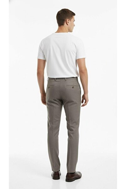 Plus Scorpion Men's Fabric Trousers Slim Fit – Black, Navy Blue, Beige, Light Grey, Anthracite, Mink – Flexible Comfortable Classic