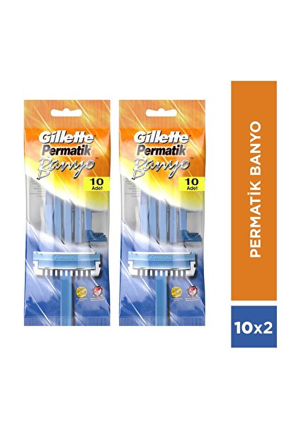 Gillette Permatik Banyo Kullan At Tıraş Bıçağı 10 x 2 Adet