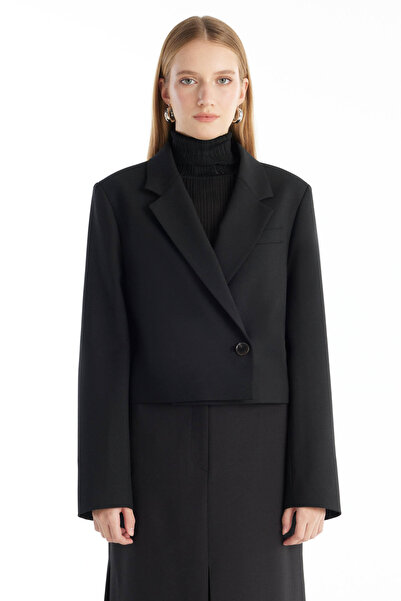 Ted Baker Cropped Fit Siyah Kadın Ceket TBWRJC1021