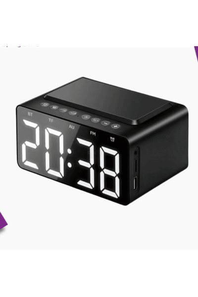 DLC Digital clock with alarm and mirror, equipped with Bluetooth speaker and Aux input from 32906