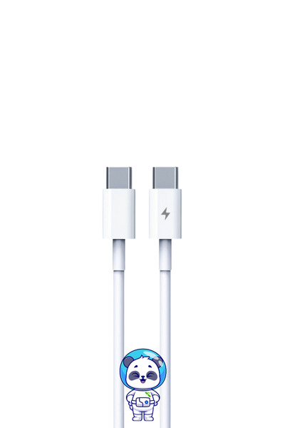 Space Bear Type-C to Type-C 60W PD Şarj ve Veri Kablosu [iPhone 15-16-17 Serileri İle Tam Uyumlu][60W USB-C]