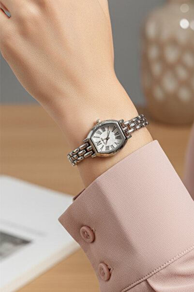 İnogge Newoc Geometric Case Minimal Silver Women's Wristwatch