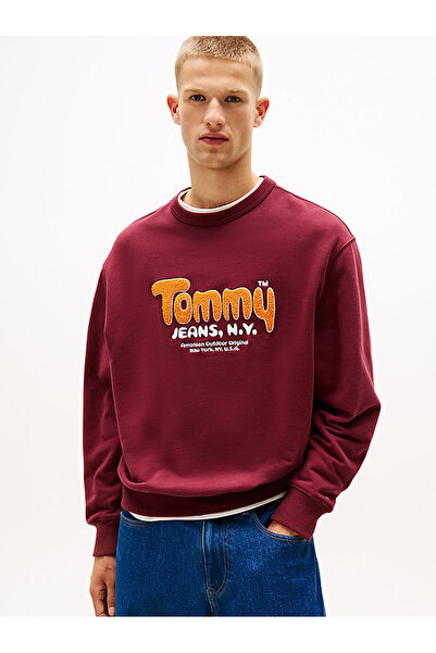 Tommy Hilfiger Erkek Kırmızı Triko Sweatshirt