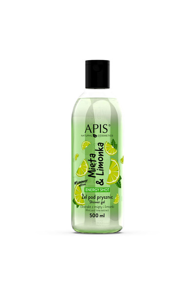 Apis Natural Cosmetics Gel de dus revigorant Energy Shot cu lime si menta, 50...