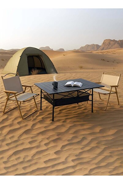 Taimi طقم تخييم مكون من 3 قطع، كرسيين، طاولة قابلة للطي بارتفاع قابل للتعديل ...