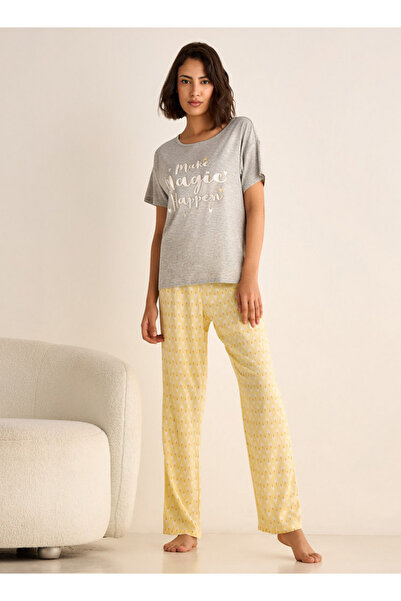 FAV طقم بيجاما من الفيسكوز مطبوع