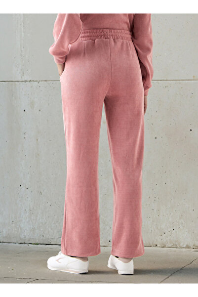 SP Characters بنطال أرجل واسعة من مزيج البوليستر متوسط الارتفاع مع تطريز ميني ماوس