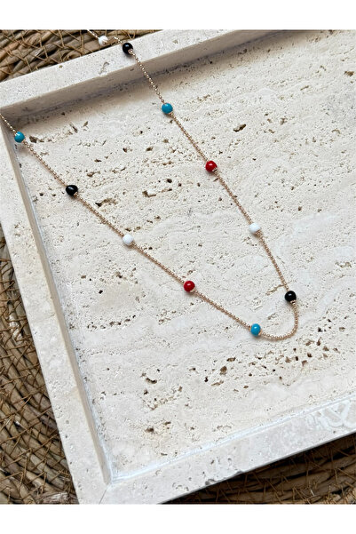 FIERA JEWELRY Xuping Colorful Bead Gold Women's Necklace