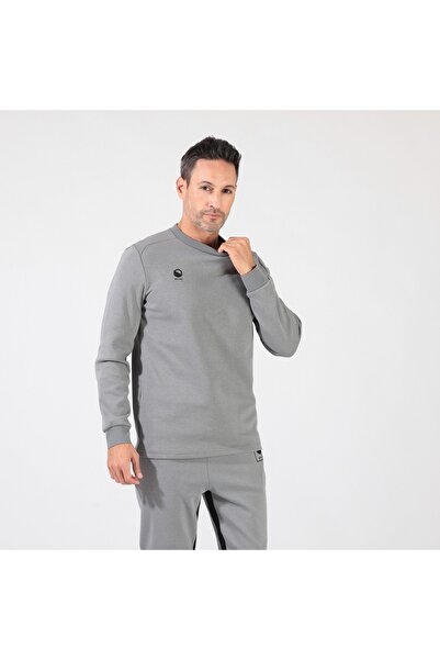 SKILLANO بلوفر شتوي قصة عادية ياقة دائريةمضلعة جيب في الامام مفتوح قطن60% بول...