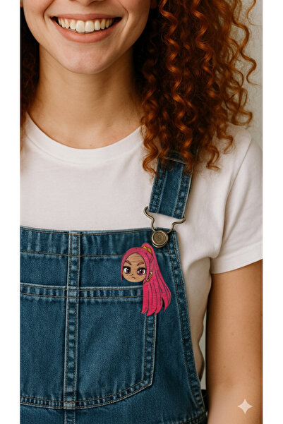 gokmentoy Mira Kpop İblis Avcıları Demon Hunter Ahşap El Boyaması Broş