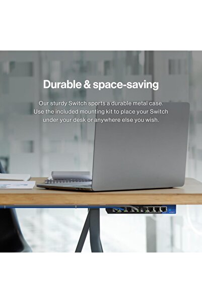 Linksys 8-Port, 2.5G Multi-Gig Unmanaged PoE++ Switch, 180 W PoE Budget, LN2308P-KE