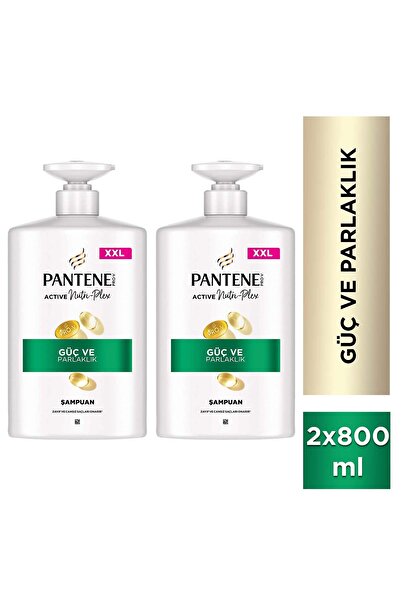 Pantene Güç & Parlaklık Şampuan 800ml Pompalı Şişe Zayıf ve Mat Saçlar için x...