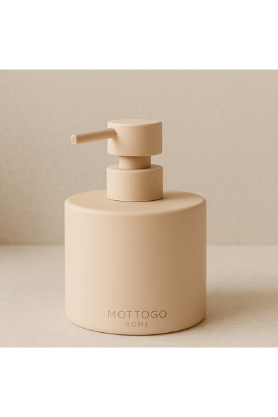 Mottogo Porcelain Soft Textured Matte Liquid Soap Dispenser – 500 ml