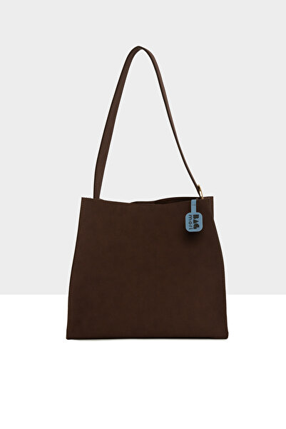 Bagmori Brown Women's Belt Detailed Strap Suede Bag M000008691