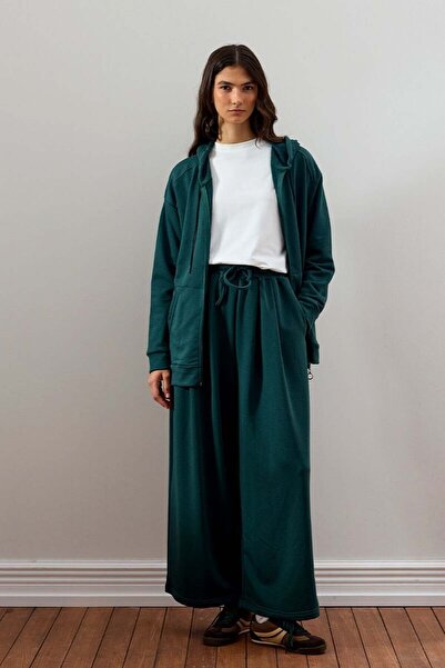 Ceylan Otantik Emerald 3 Thread Long Zippered Tracksuit Set