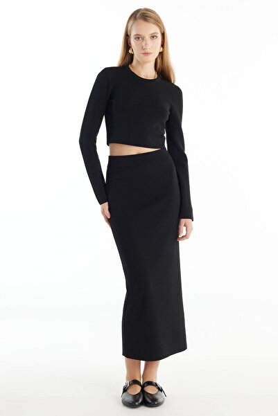 Ted Baker SİYAH MİDİ TÜP ETEK