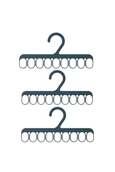 TEZPAZAR Slıbb 3'lü Çok Amaçlı Askı Genişlik 27 Cm Plastik Kurutma Askısı Çor...