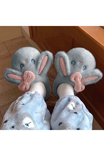 OEM Fluffy and warm slippers for children, funny rabbit pattern, C106