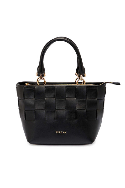 Tergan Siyah Hakiki Deri Kadın El Çantası - S25Y1BC80408-A55