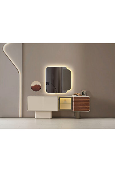 Evondi LUCAS YEMEK ODASI KONSOLU LEDLİ AYDINLATMALI, AYNALI - 225 CM