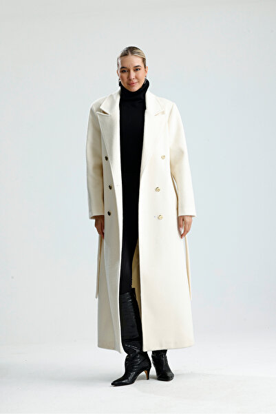 GACA COLLECTION LİMYRE Premium Uzun Kaşe Ekru Kaban