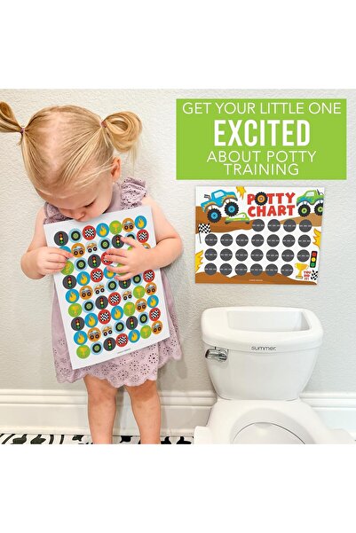 Generic Truck-Themed Potty Training Chart for Toddler Boys with Reward Stickers - Mikacoz