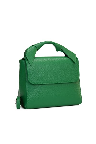 Posete Fagaras Filippa Leather Purse - Green, Casual Bag Made of Genuine Leather, Handbag, Bags