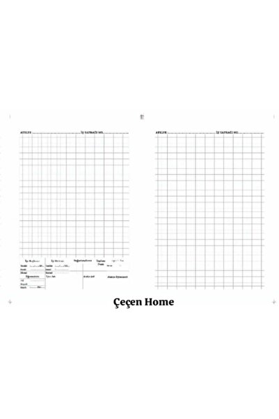 ÇEÇEN HOME Workshop-Laboratory Experiment and Temrin Notebook 32 Sheets Profession Technical Notebook