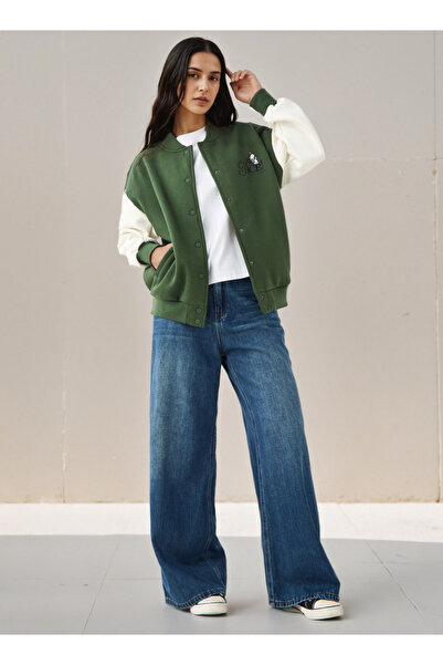 SP Characters Varsity Jacket with Peanuts Print