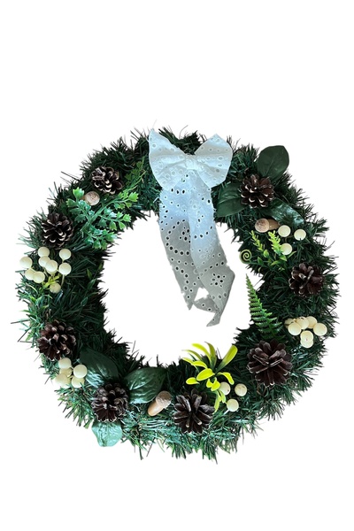 decolife Yılbaşı Kapı Süsü, Kapı Çelengi, Led Işıklı Yeniyıl Kapı Süsü