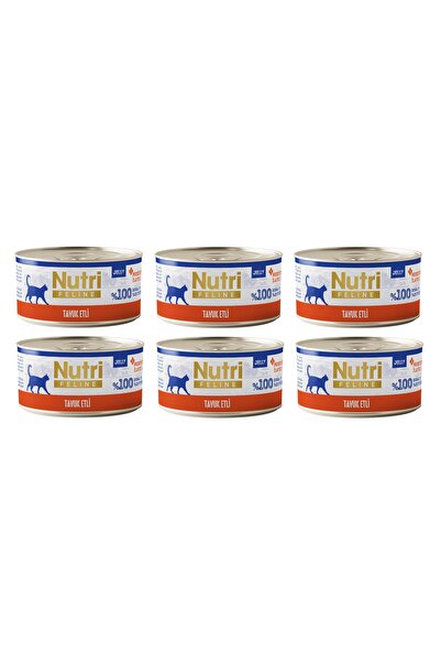Nutri Feline Tavuk Etli Jöleli Tahılsız Yetişkin Kedi Konservesi 70 Gr. X 6 Adet