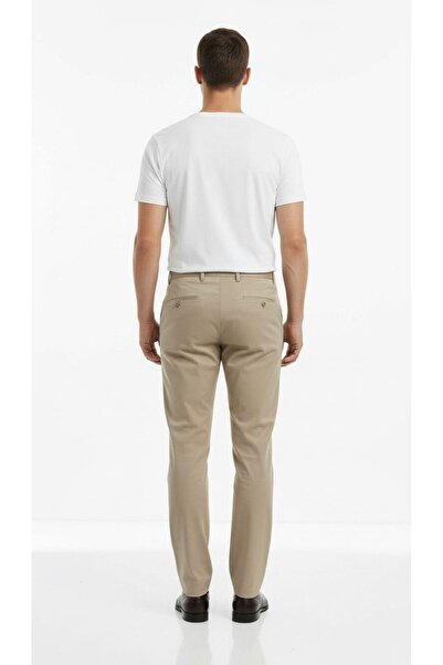 Plus Scorpion Men's Fabric Trousers Slim Fit – Black, Navy Blue, Beige, Light Grey, Anthracite, Mink – Flexible Comfortable Classic