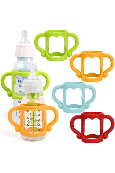 LinJie Soft Silicone Baby Bottle Handles, BPA-Free, 4 Pieces