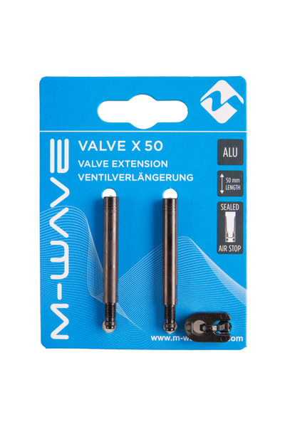 M-wave Pachet valvă extensie aluminiu 40 mm argintiu