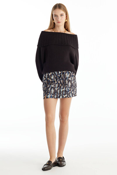 Ted Baker KAHVERENGİ DESENLİ MİNİ ETEK
