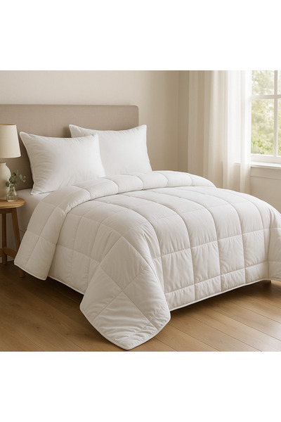 OEM Warm Microfiber Quilt for Winter – Comfort Collection, size 140x200 cm, white