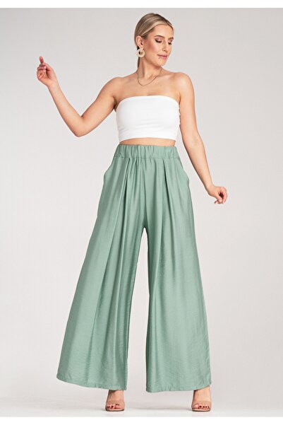 Figl Women's high waist wide leg pants mint M1158 one size fits all