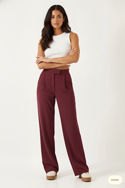 Le Touche Women's Waist Velcro Palazzo Casual Pants