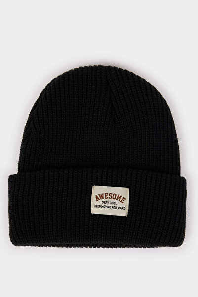 DeFacto C8580A8Bk27 Black Boy's Knit Beanie