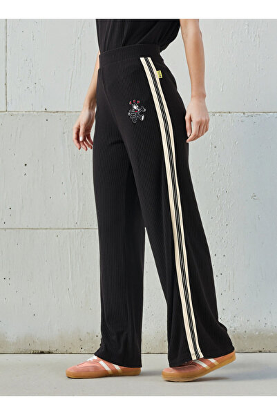 SP Characters Mid-Rise Polyester Blend Track Pants with Felix Embroidery