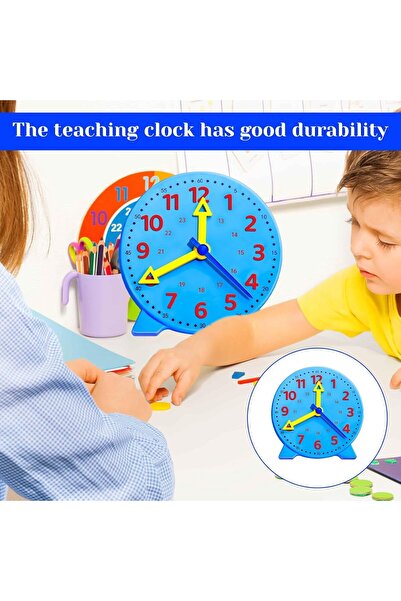 TERRIFI Learning Time Clock Set for Kids - 2 Educational Clocks, 10 cm, Ages 4+, Yellow & Blue