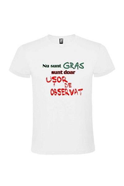 CRD PRINT Tricou personalizat unisex „Nu sunt gras, sunt doar ușor de observa...