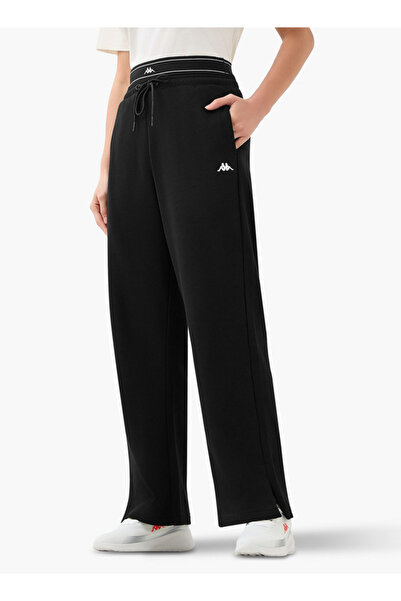 Kappa Slit Accent Flared Track Pants with Pockets