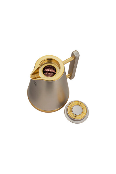 ALSAIF Lilia Coffee and Tea Thermos, 2-piece set from Al Saif / Elegant design to suit all tastes, 0.75 liters, matte gold nickel finish