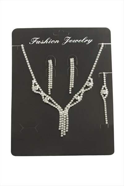 Marsilyan Set Necklace with Hanging Stone