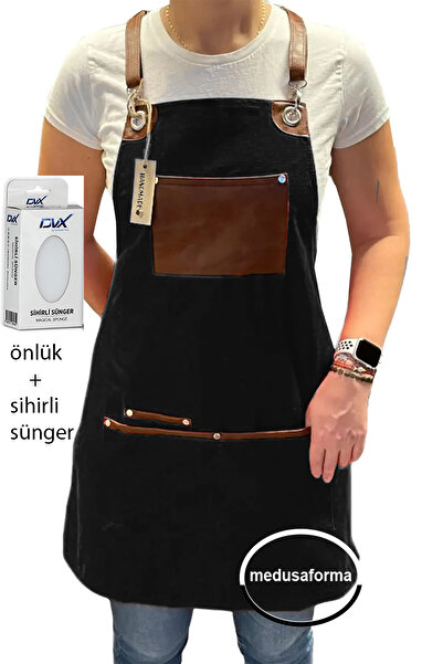 medusaforma Cross Strap Kitchen Apron Master Chef Cafe Restaurant Chef Waiter...