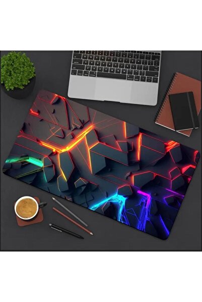 sgeteknoloji Sge Technology 85X34 cm 3D Dimensional Design Anti-Slip Base Speed Surface Gamer Mouse Pad Gaming