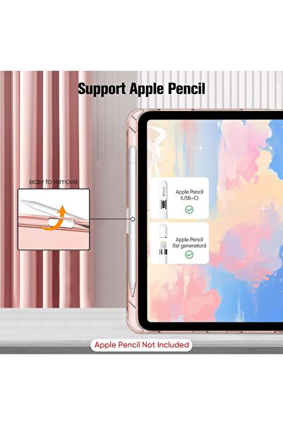 m.tk moveteck iPad 11. Nesil A16 11-Inch/10Th Generation 10.9-Inch 2025 Compatible Case Flip Cover with Pen Compartment Color Changing